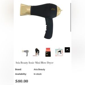 Aria mini ionic blow dryer - new in the box!